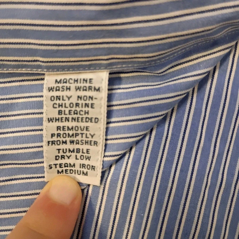 Polo Ralph Lauren Regent Dress Shirt Mens 17.5 36 Blue‎ Striped French Cuff